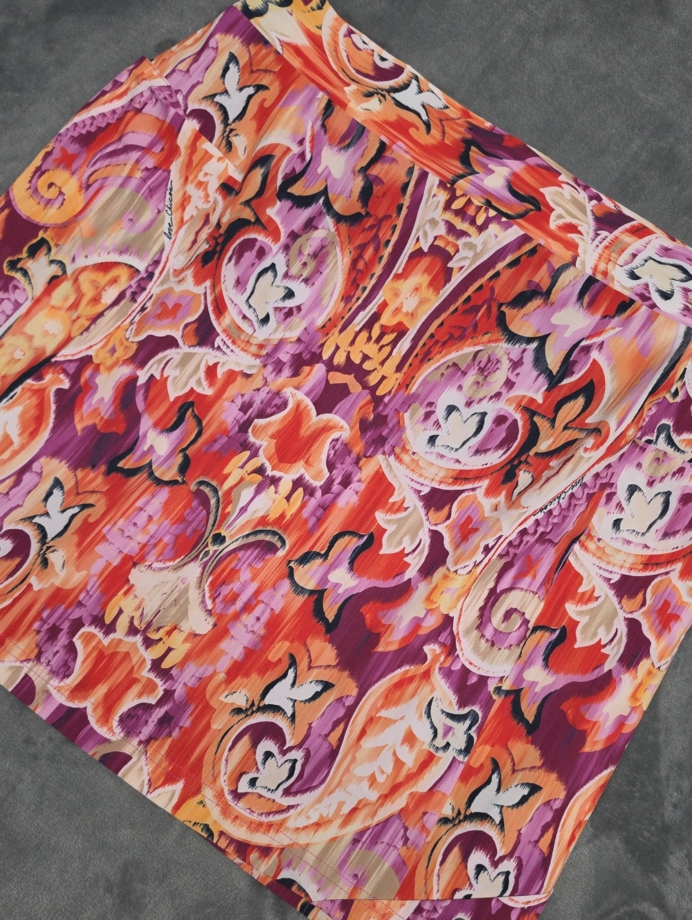 Chico's Orange, Purple and Pink Printed Skort